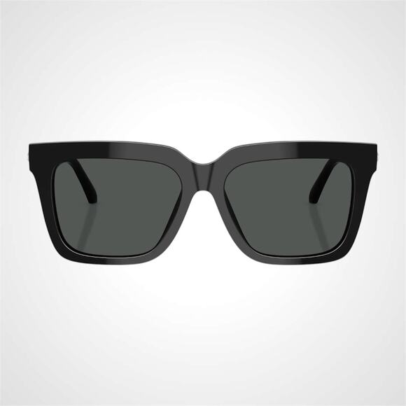 New VERSACE Sunglasses Black Acetate Square 56mm Gold Medusa Womens Authentic main image 4